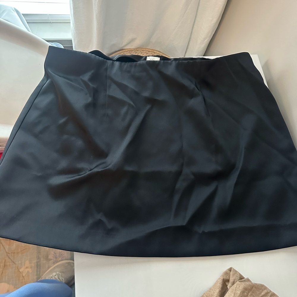 Elegant Black Women's Satin Skirt